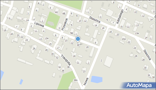 Żelechów, Lipowa, 14, mapa Żelechów