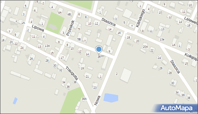 Żelechów, Lipowa, 16, mapa Żelechów