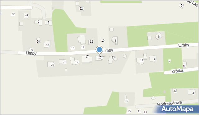 Żelechów, Limby, 15, mapa Żelechów