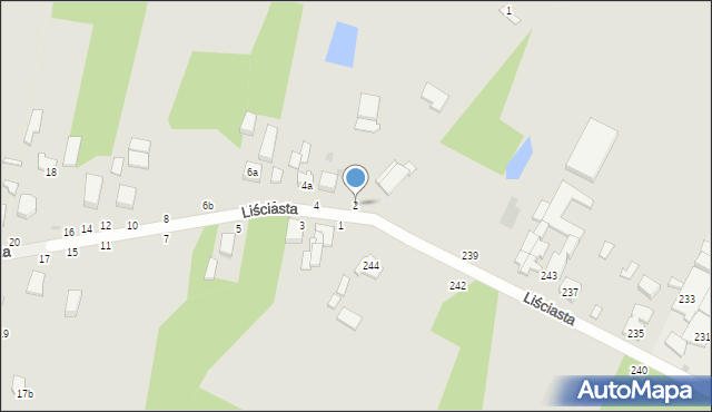 Zgierz, Liściasta, 2, mapa Zgierz