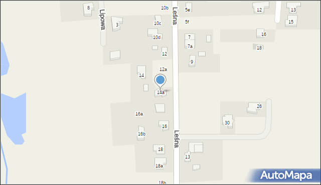 Zielątkowo, Lipowa, 14a, mapa Zielątkowo