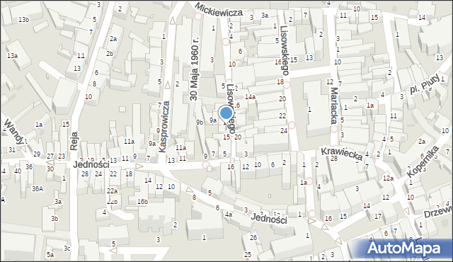 Zielona Góra, Lisowskiego Kazimierza, 13, mapa Zielona Góra