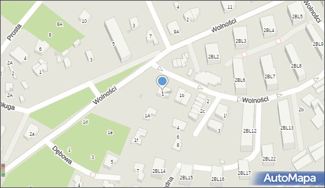 Zielonka, Lipowa, 1, mapa Zielonka