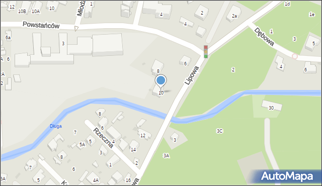 Zielonka, Lipowa, 10, mapa Zielonka