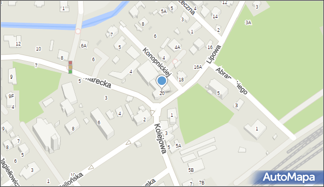 Zielonka, Lipowa, 20, mapa Zielonka
