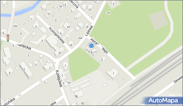 Zielonka, Lipowa, 5, mapa Zielonka
