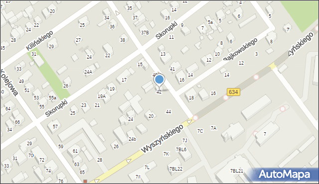 Zielonka, Literacka, 42, mapa Zielonka