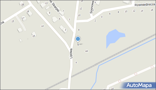 Złocieniec, Lipowa, 6, mapa Złocieniec