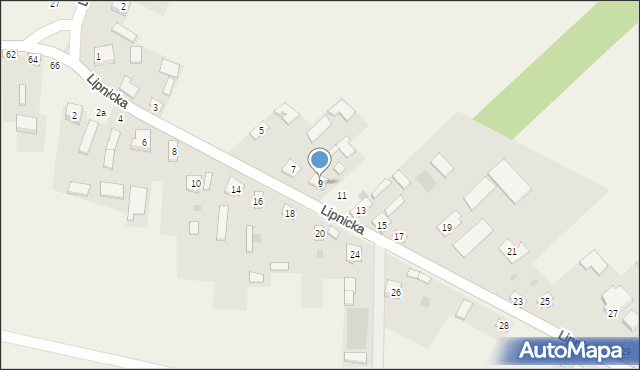 Żuraw, Lipnicka, 9, mapa Żuraw