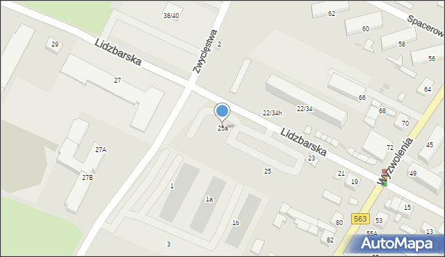 Żuromin, Lidzbarska, 25a, mapa Żuromin