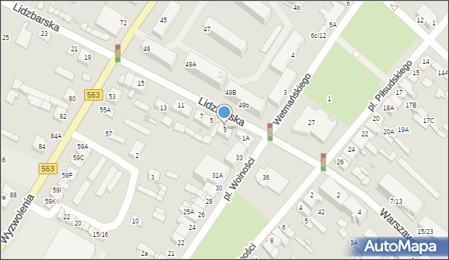 Żuromin, Lidzbarska, 3, mapa Żuromin