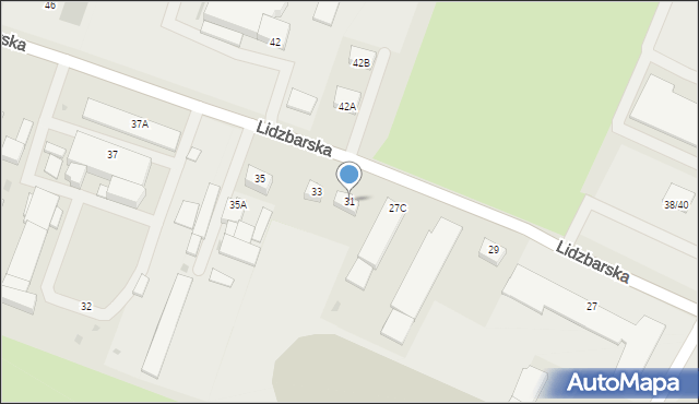 Żuromin, Lidzbarska, 31, mapa Żuromin