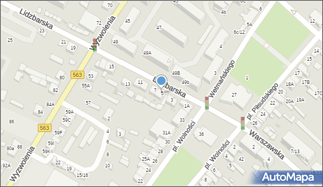 Żuromin, Lidzbarska, 5, mapa Żuromin