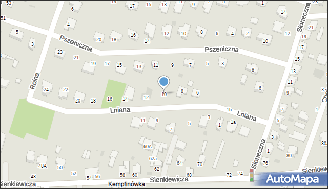 Bełchatów, Lniana, 10, mapa Bełchatów