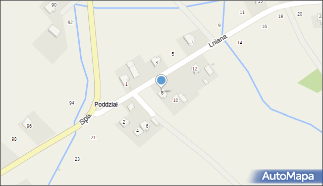 Czaszyn, Lniana, 8, mapa Czaszyn