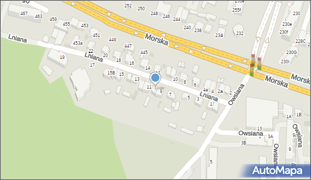 Gdynia, Lniana, 9a, mapa Gdyni