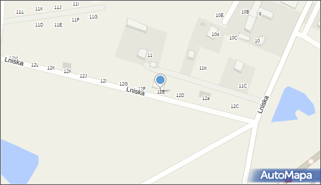 Lniska, Lniska, 12E, mapa Lniska