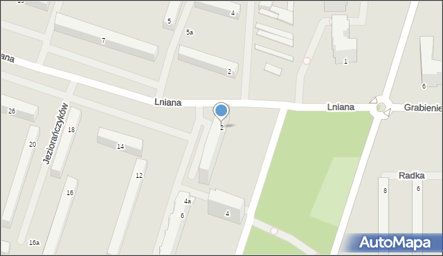 Łódź, Lniana, 2, mapa Łodzi