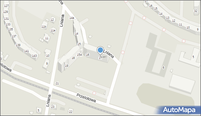 Szczecin, Lniana, 17, mapa Szczecina