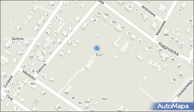 Augustów, Łopianowa, 73, mapa Augustów