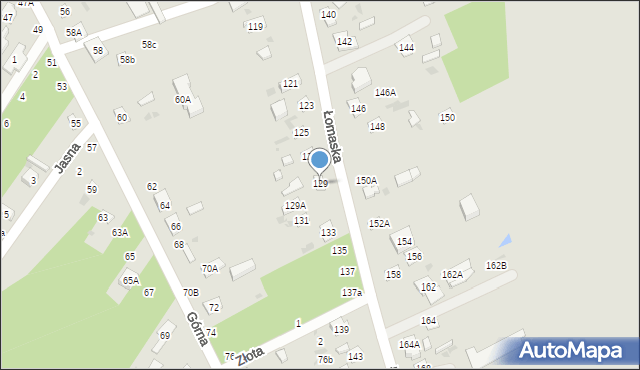 Biała Podlaska, Łomaska, 129, mapa Białej Podlaskiej