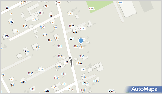 Biała Podlaska, Łomaska, 130, mapa Białej Podlaskiej