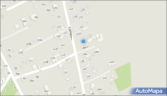 Biała Podlaska, Łomaska, 136, mapa Białej Podlaskiej