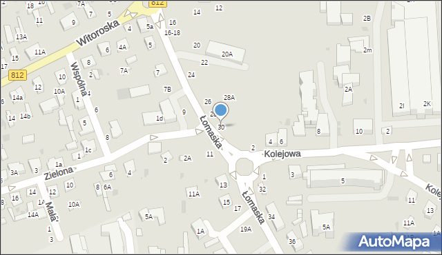 Biała Podlaska, Łomaska, 30, mapa Białej Podlaskiej