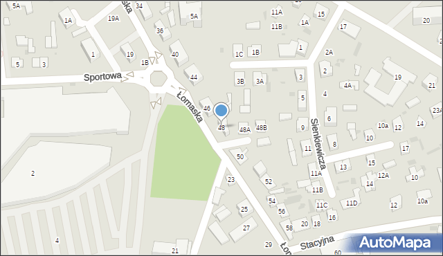 Biała Podlaska, Łomaska, 48, mapa Białej Podlaskiej