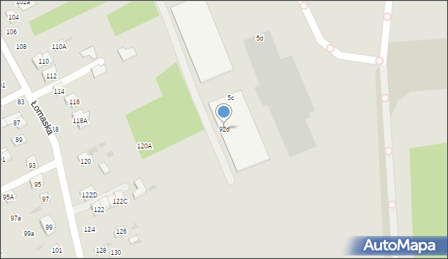 Biała Podlaska, Łomaska, 92d, mapa Białej Podlaskiej