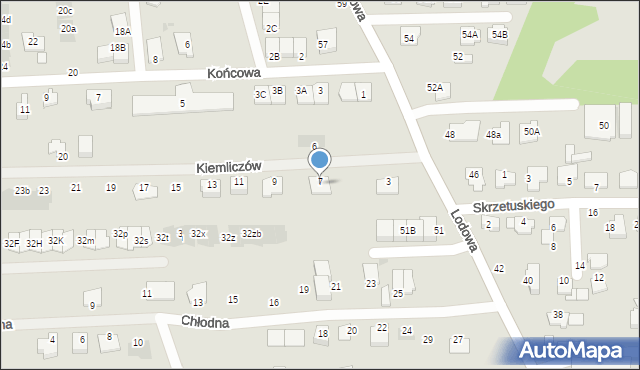 Białystok, Lodowa, 53B, mapa Białegostoku