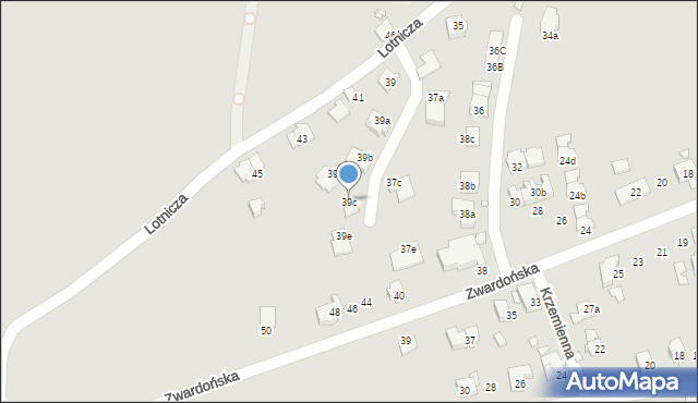 Bielsko-Biała, Lotnicza, 39c, mapa Bielsko-Białej