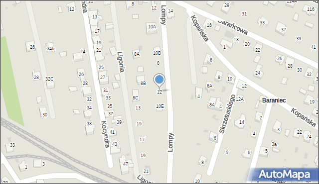 Bieruń, Lompy Józefa, 12, mapa Bieruń