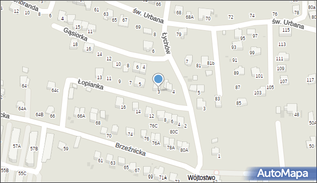 Bochnia, Łopianka, 3, mapa Bochni