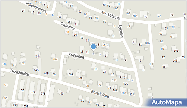 Bochnia, Łopianka, 9, mapa Bochni
