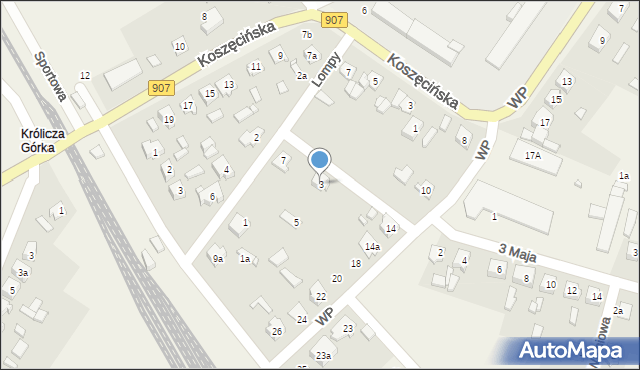 Boronów, Lompy Józefa, 3, mapa Boronów