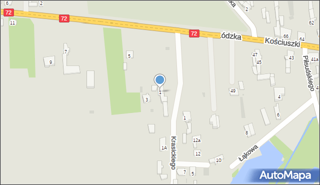 Brzeziny, Łódzka, 1, mapa Brzeziny