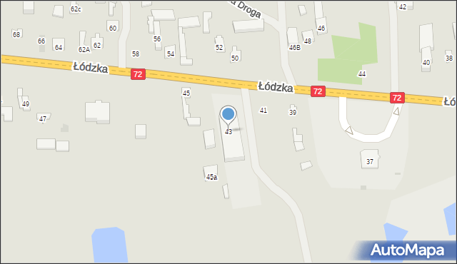 Brzeziny, Łódzka, 43, mapa Brzeziny