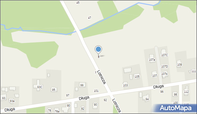 Budy Barcząckie, Lotnicza, 8, mapa Budy Barcząckie