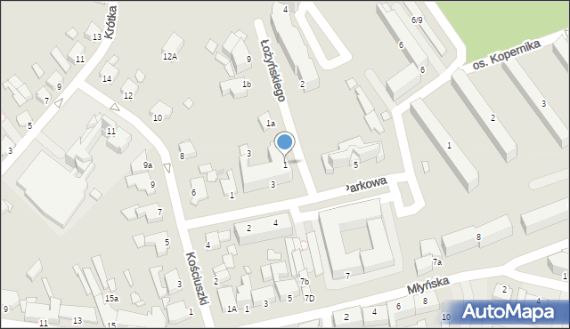 Chełmno, Łożyńskiego, 1, mapa Chełmno