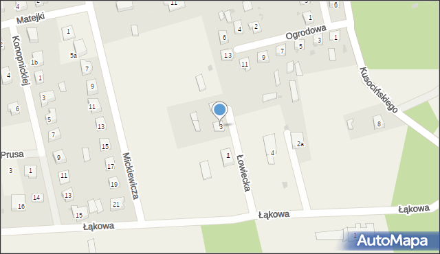 Choczewo, Łowiecka, 3, mapa Choczewo