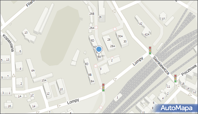 Chorzów, Lompy Józefa, 6A, mapa Chorzów