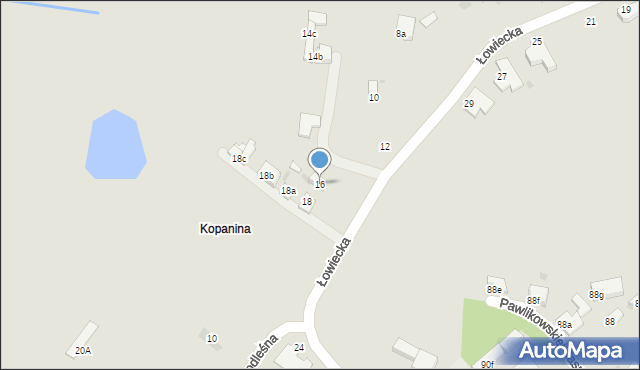 Chrzanów, Łowiecka, 16, mapa Chrzanów