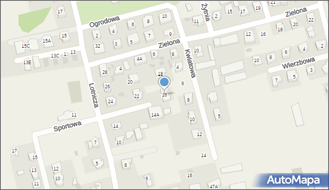 Cieplewo, Lotnicza, 16, mapa Cieplewo