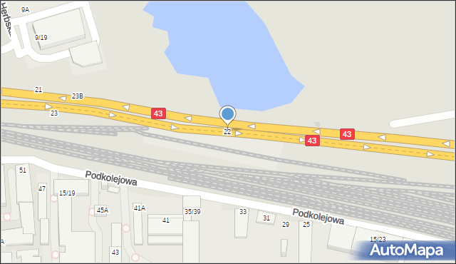 Częstochowa, Loretańska, 22, mapa Częstochowy