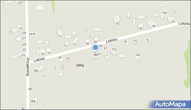 Częstochowa, Lotosu, 59A, mapa Częstochowy