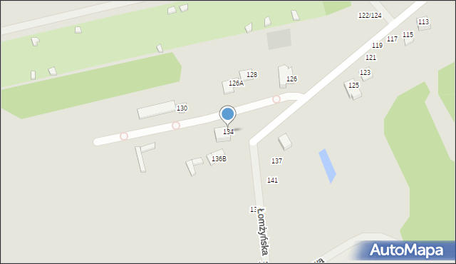 Częstochowa, Łomżyńska, 134, mapa Częstochowy