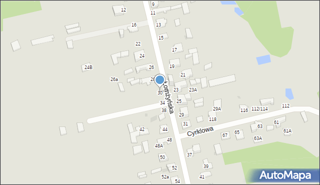 Częstochowa, Łomżyńska, 30, mapa Częstochowy