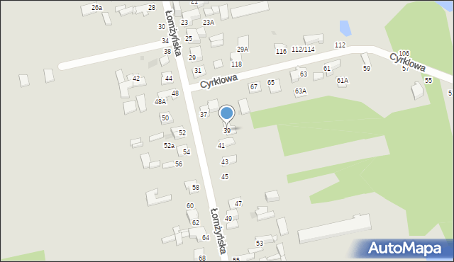 Częstochowa, Łomżyńska, 39, mapa Częstochowy
