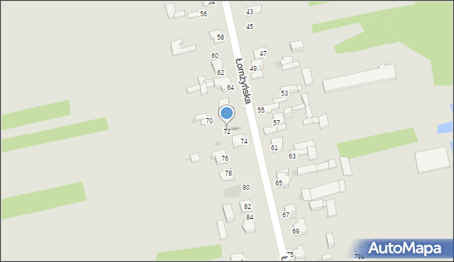 Częstochowa, Łomżyńska, 72, mapa Częstochowy